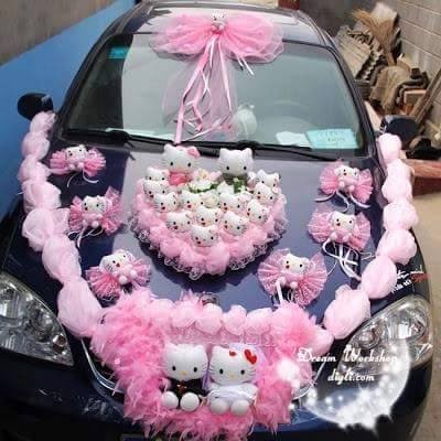 Mobil Pengantin Hello Kitty