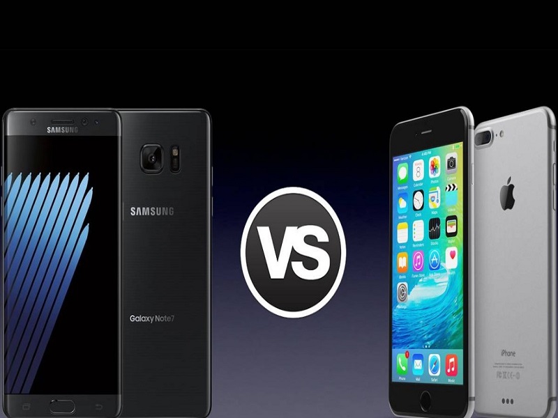 samsung galaxy note 7 vs iphone 7. gambar via: www.thecountrycaller.com