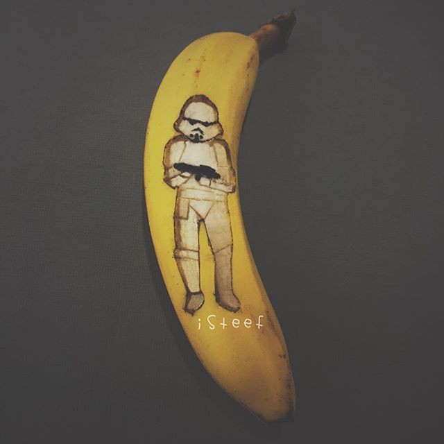 Pisang Bergambar Stormtrooper