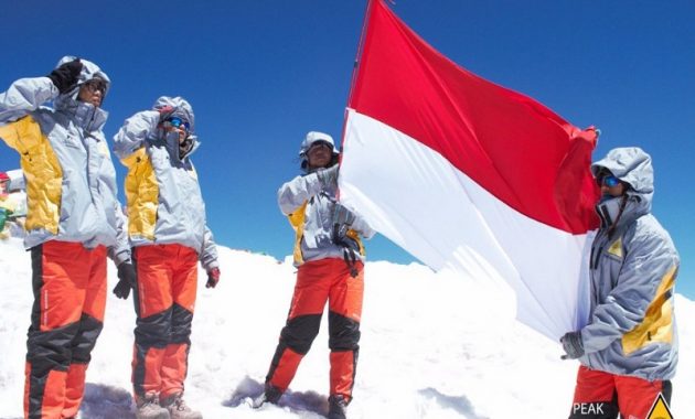 Empat Mahasiswi UGM Ini Berhasil Mengibarkan Merah Putih Di Puncak Himalaya