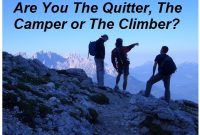 Are you The Quitter, The Camper, or The Climber?