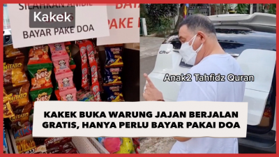 Viral, Warung Jajan Berjalan Gratis, Cukup Bayar Pakai Doa!