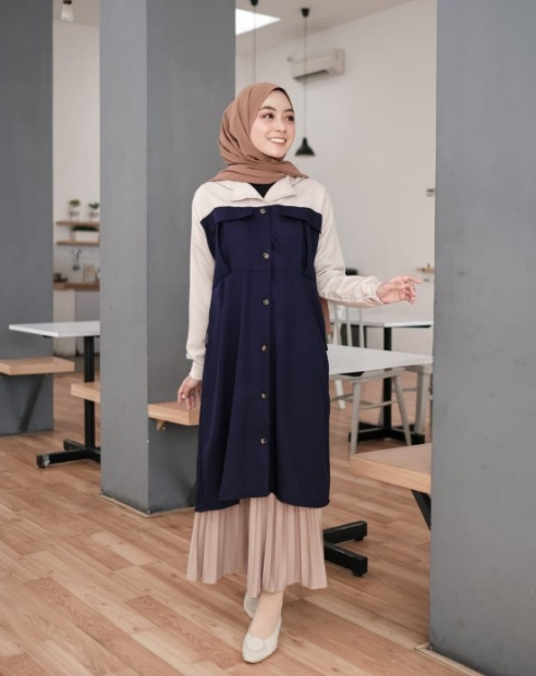 Ide OOTD Tunik untuk Wanita Bertubuh Mungil