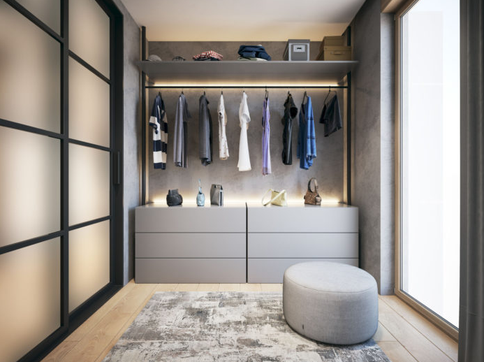 10 Inspirasi Desain Walk in Closet Minimalis dan Unik