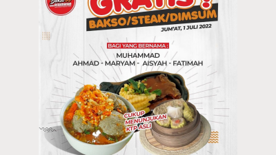 Warung Bakso 55 Tawarkan Makan Gratis untuk Pemilik Nama Muhammad dan Maryam