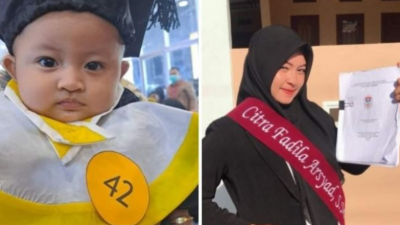 Kisah Haru, Bayi 4 Bulan Ikut Wisuda Wakilkan Sang Ibu yang Meninggal