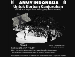 ARMY Indonesia Galang Dana untuk Korban Tragedi di Stadion Kanjuruhan